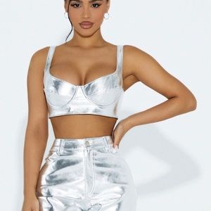 Naked Wardrobe Shine on Bustier top